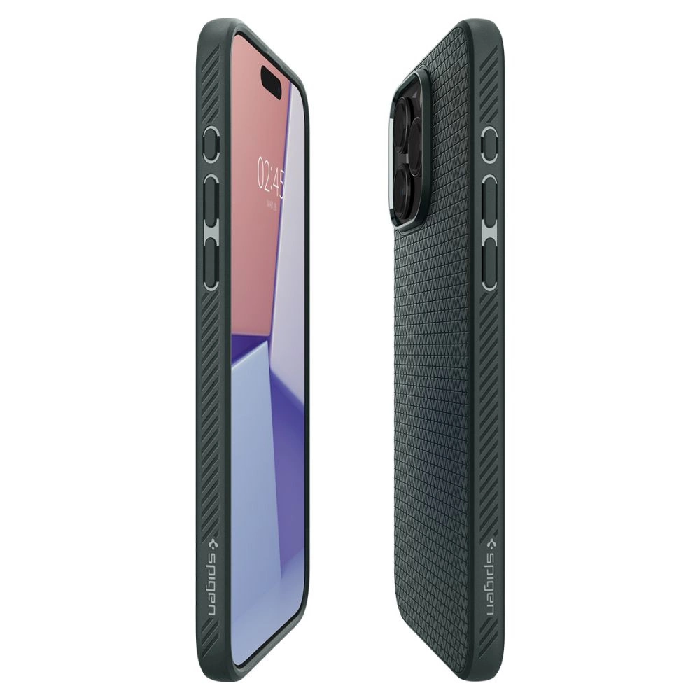 Spigen Liquid Air iPhone 15 Pro Max Case - Dark Greeneng