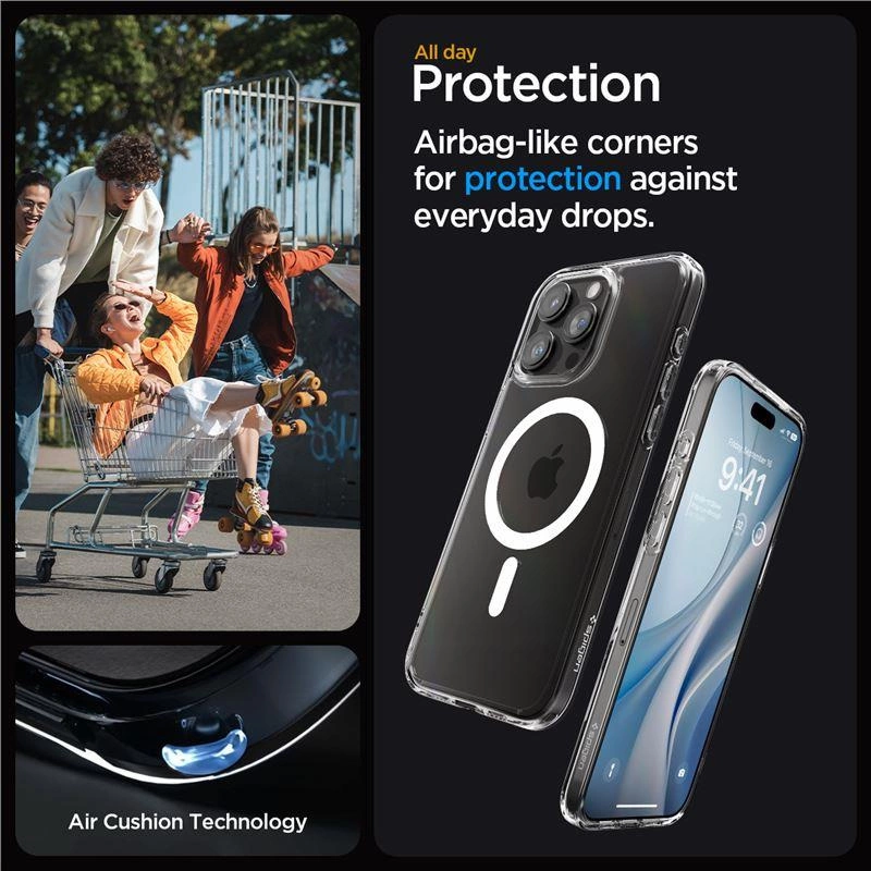 Spigen Crystal Hybrid MagSafe iPhone 15 Pro Case - Clear Whiteeng