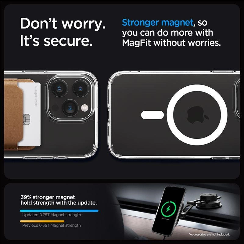Spigen Crystal Hybrid MagSafe iPhone 15 Pro Case - Clear Whiteeng