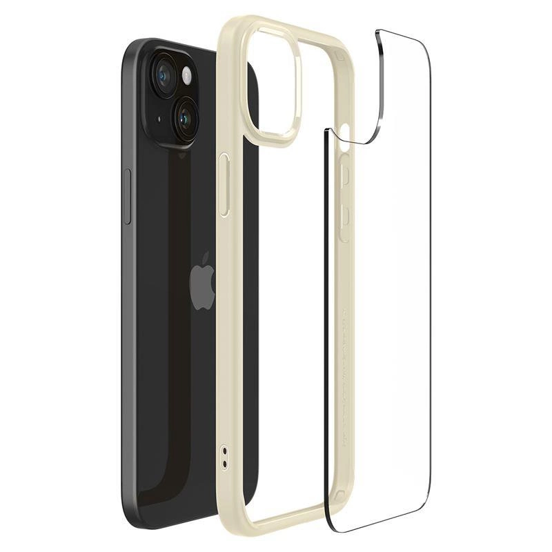 Spigen Crystal Hybrid iPhone 15 Plus Case - Transparent Beigeeng