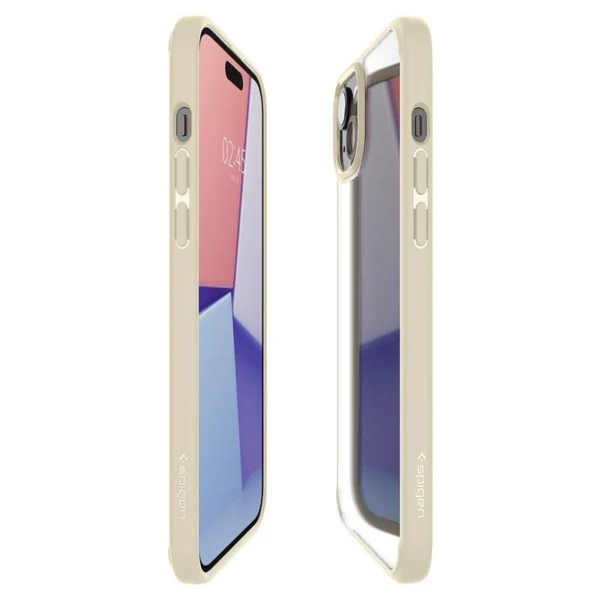 Spigen Crystal Hybrid iPhone 15 Plus Case - Transparent Beigeeng