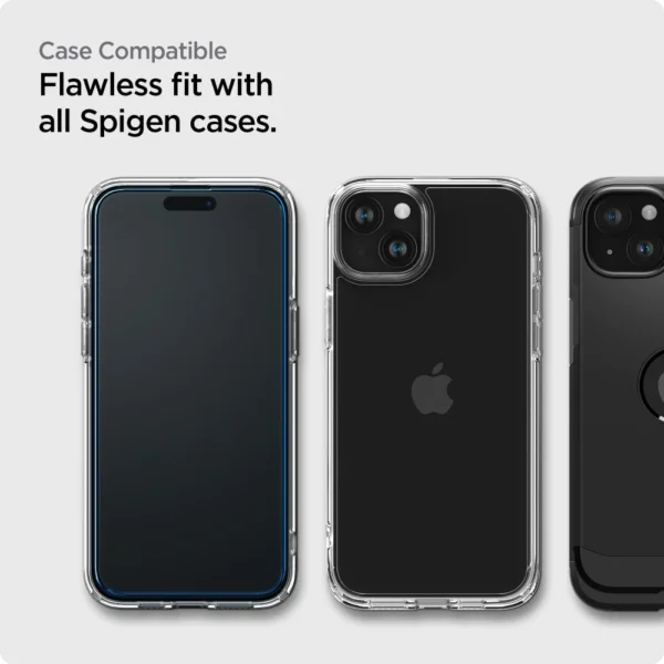 Spigen ALM Glass FC tempered glass for iPhone 15 Plus - black 2 pcs.eng