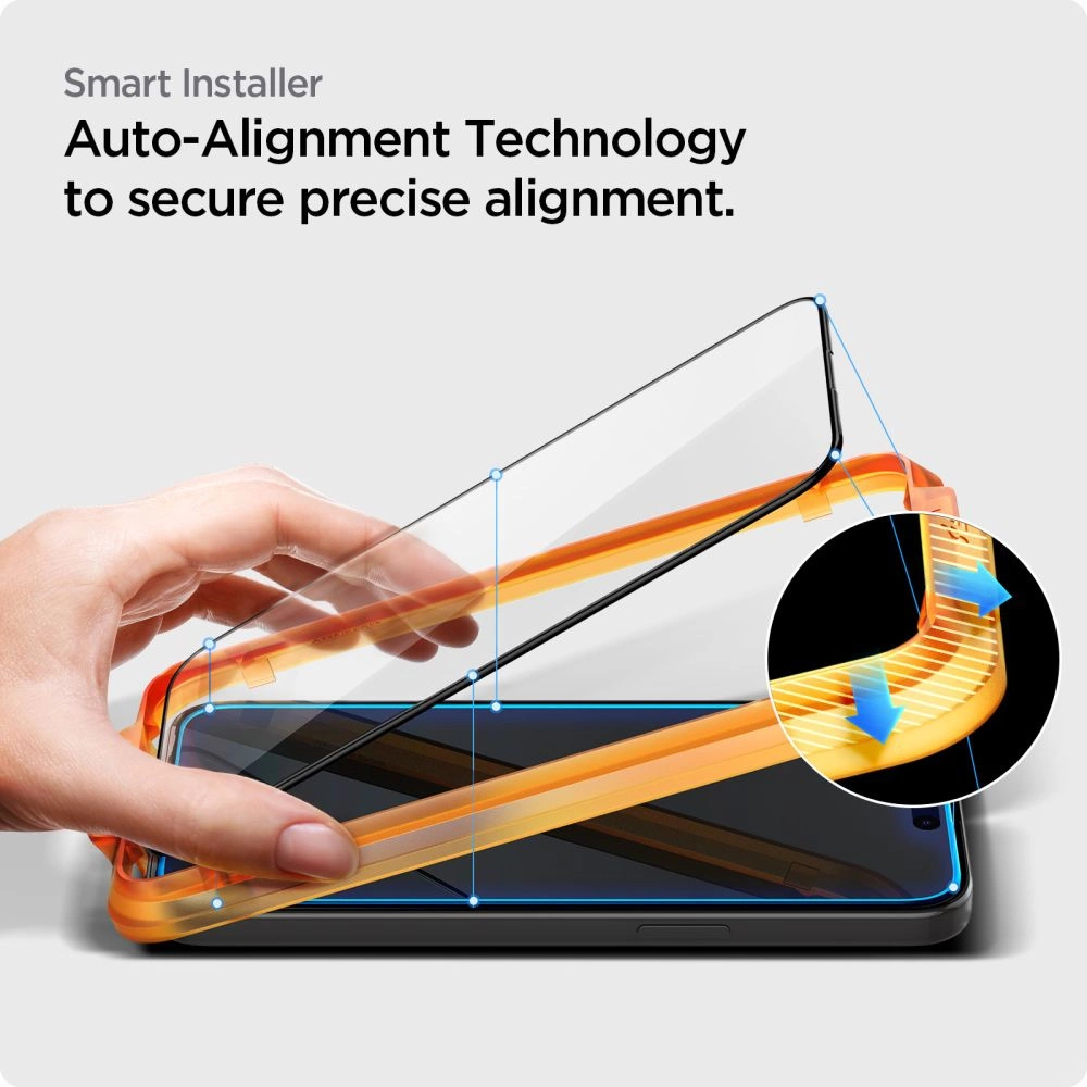 Spigen ALM Glass FC Tempered Glass for iPhone 15 Pro Max - Black 2 pcs.eng