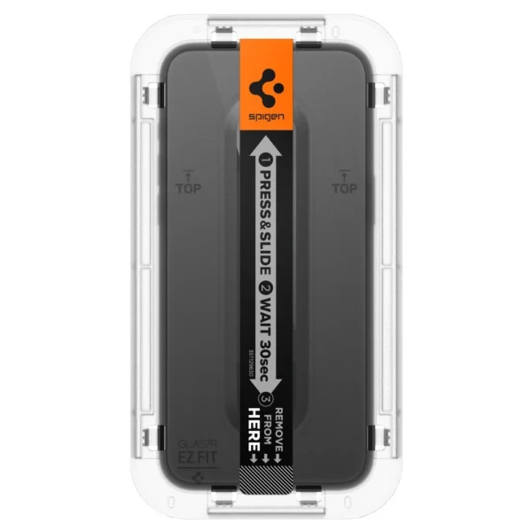 Spigen Glas.tR EZ Fit FC Tempered Glass for iPhone 15 Plus - Black 2 pcs.eng