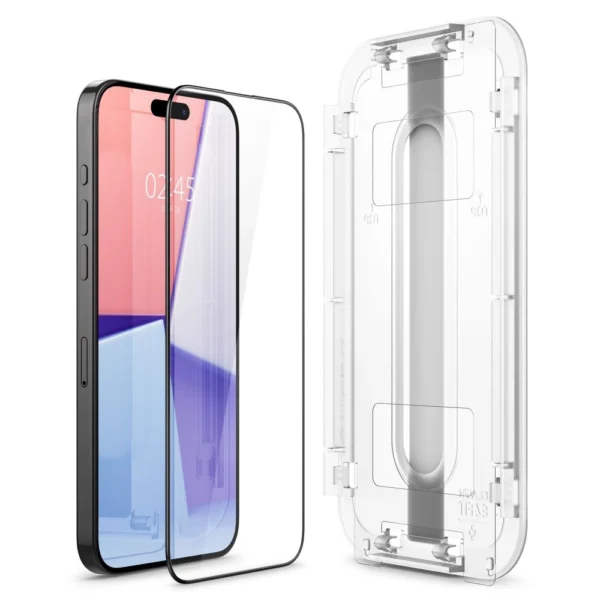 Spigen Glas.tR EZ Fit FC Tempered Glass for iPhone 15 Pro - Blackeng