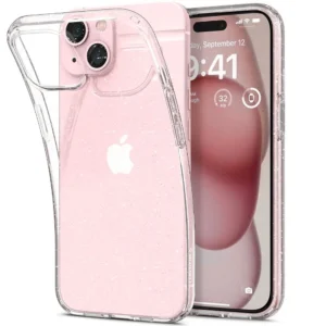 Spigen Liquid Crystal iPhone 15 Case - Clear Glittereng