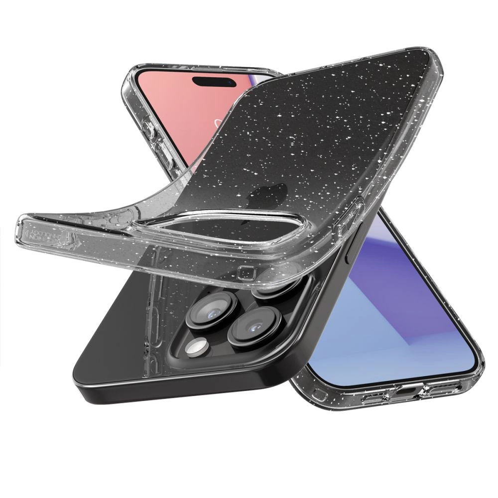 Spigen Liquid Crystal iPhone 15 Pro Max Case - Clear Glittereng