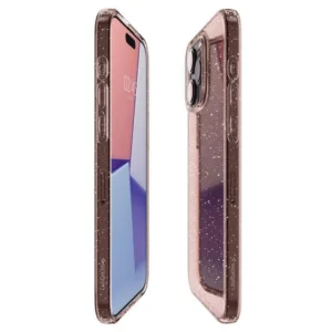 Spigen Liquid Crystal Glitter iPhone 15 Pro Case - Pink/Cleareng