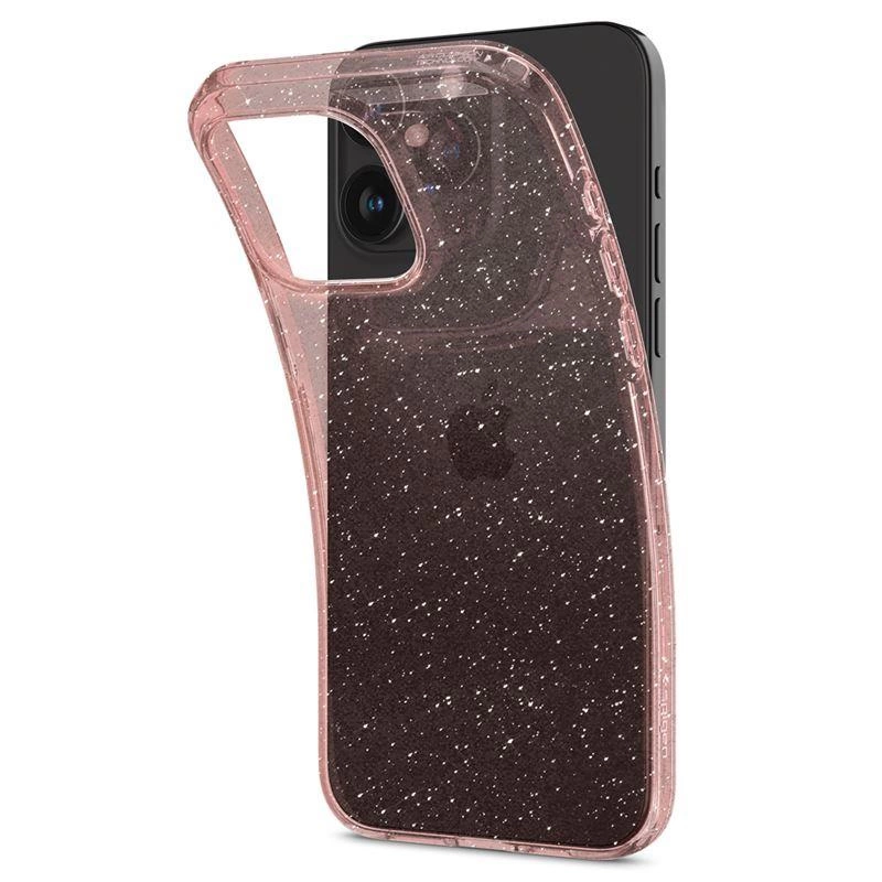 Spigen Liquid Crystal Glitter iPhone 15 Pro Case - Pink/Cleareng