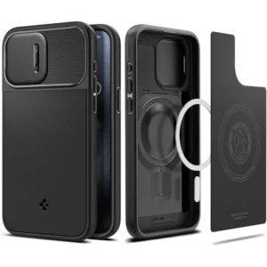 Spigen Optik Armor Mag Case with MagSafe for iPhone 15 Pro Max - Blackeng