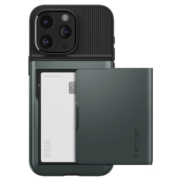 Spigen Slim Armor CS iPhone 15 Pro Case - Dark Greeneng
