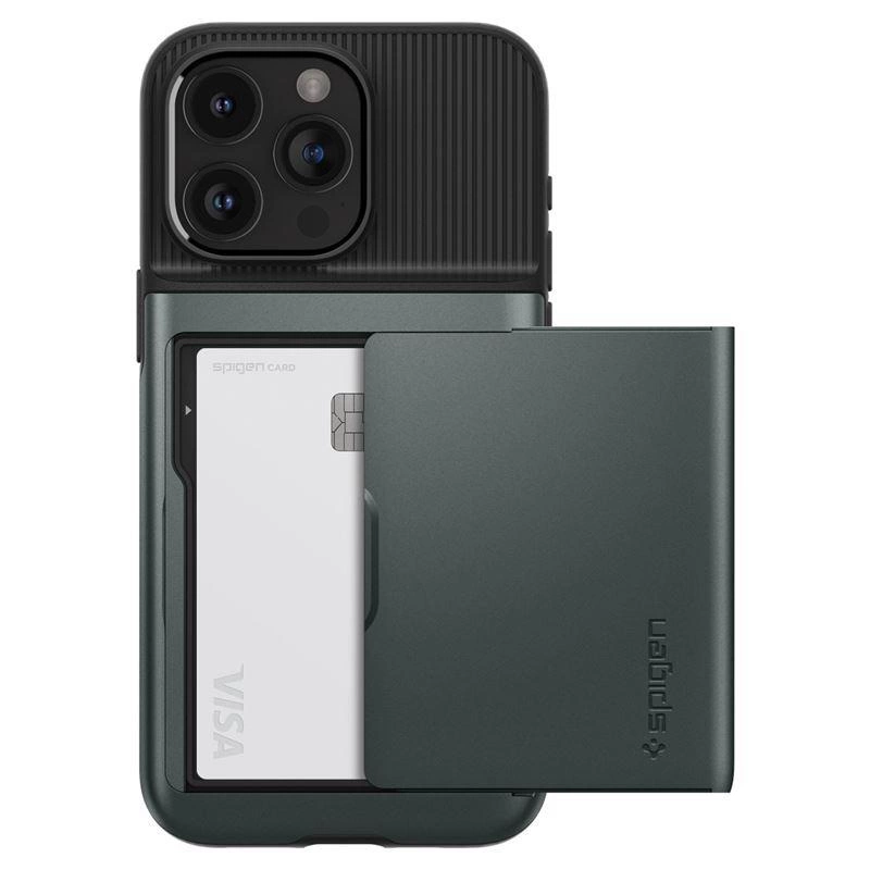 Spigen Slim Armor CS iPhone 15 Pro Case - Dark Greeneng