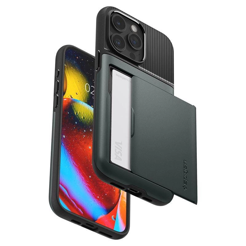 Spigen Slim Armor CS iPhone 15 Pro Case - Dark Greeneng