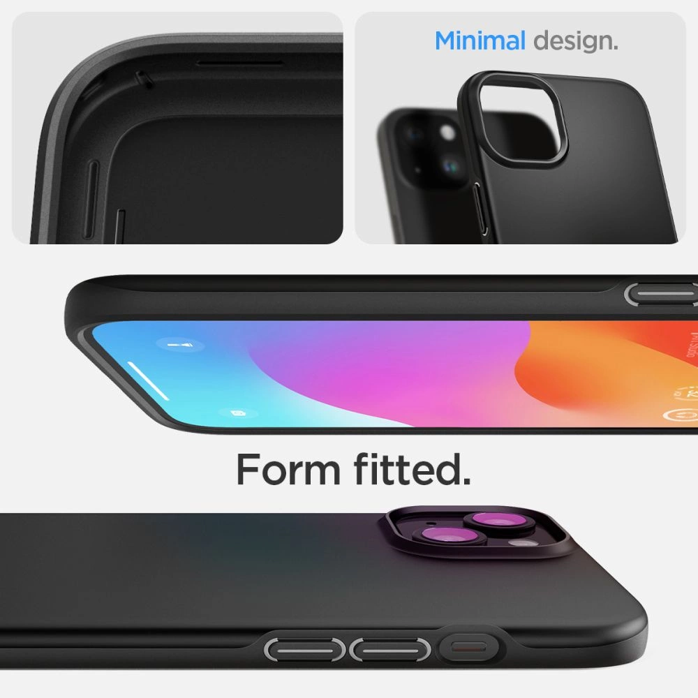 Spigen Thin Fit iPhone 15 Case - Blackeng