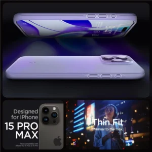 Spigen Thin Fit iPhone 15 Pro Max Case - Purpleeng