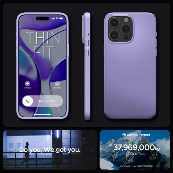 Spigen Thin Fit iPhone 15 Pro Max Case - Purpleeng