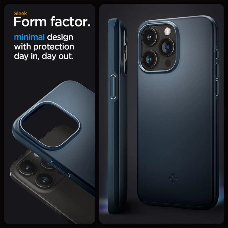 Spigen Thin Fit iPhone 15 Pro Case - Navy Blueeng
