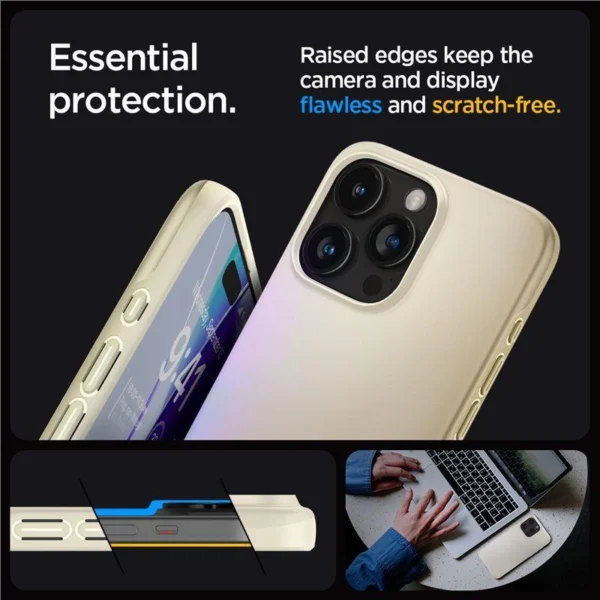 Spigen Thin Fit iPhone 15 Pro Max Case - Beigeeng