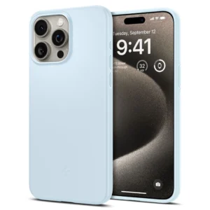 Spigen Thin Fit case for iPhone 15 Pro Max - light blueeng