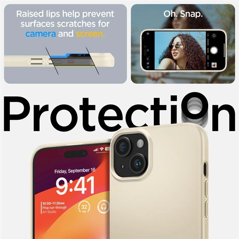 Spigen Thin Fit iPhone 15 Plus Case - Beigeeng