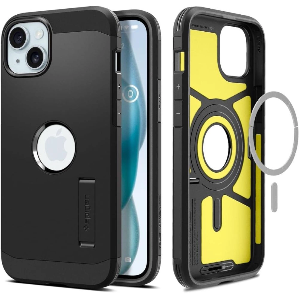 Spigen Tough Armor MagSafe case for iPhone 15 - blackeng