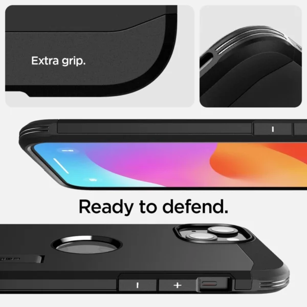 Spigen Tough Armor MagSafe case for iPhone 15 - blackeng