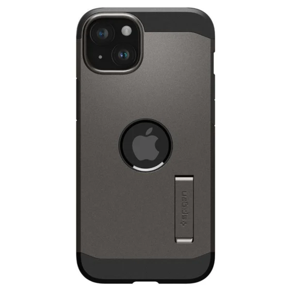Spigen Tough Armor MagSafe Case with Stand for iPhone 15 Plus - Metallic Grayeng