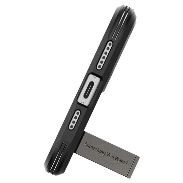 Spigen Tough Armor MagSafe Case with Stand for iPhone 15 Plus - Metallic Grayeng