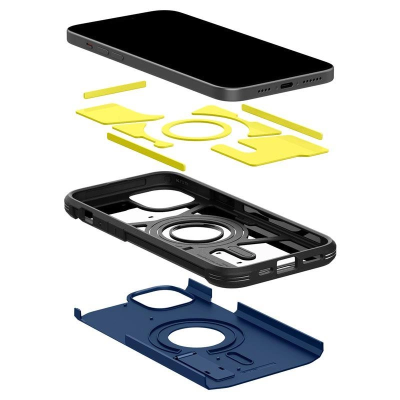 Spigen Tough Armor MagSafe Case with Stand for iPhone 15 Plus - Blueeng