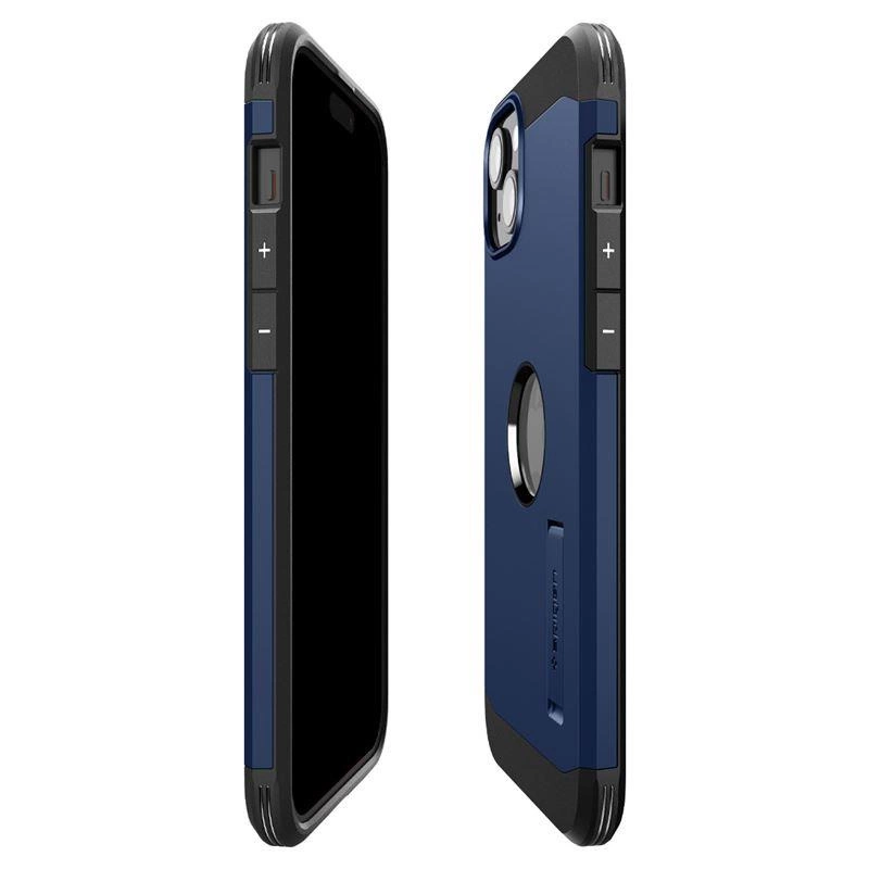 Spigen Tough Armor MagSafe Case with Stand for iPhone 15 Plus - Blueeng