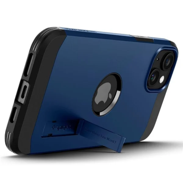 Spigen Tough Armor MagSafe Case with Stand for iPhone 15 Plus - Blueeng