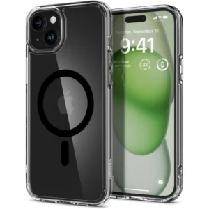 Spigen Ultra Hybrid Mag Case with MagSafe for iPhone 15 - Blackeng