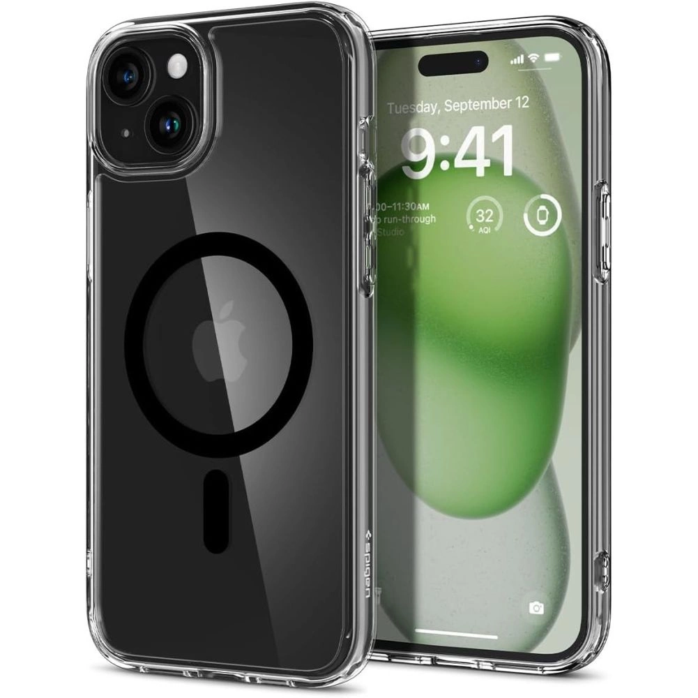 Spigen Ultra Hybrid Mag Case with MagSafe for iPhone 15 Plus - Blackeng