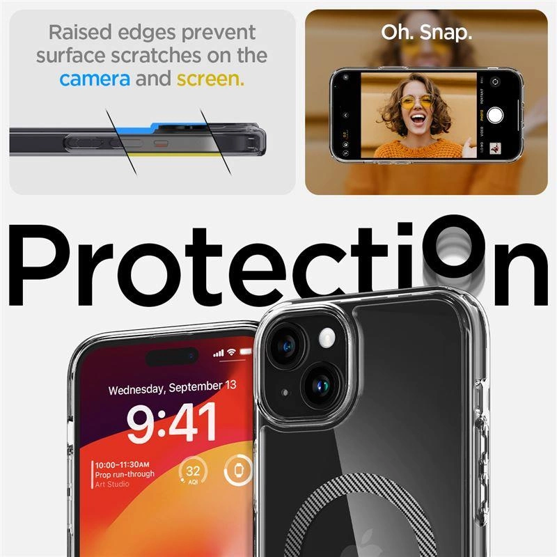 Spigen Ultra Hybrid MagSafe case for iPhone 15 Plus - carboneng