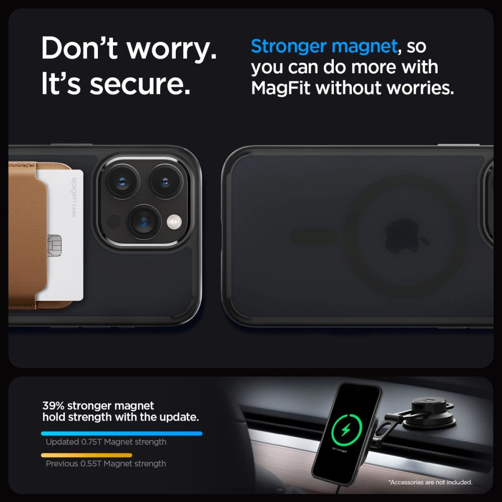 Spigen Ultra Hybrid Mag Case with MagSafe for iPhone 15 Pro - Clear Blackeng