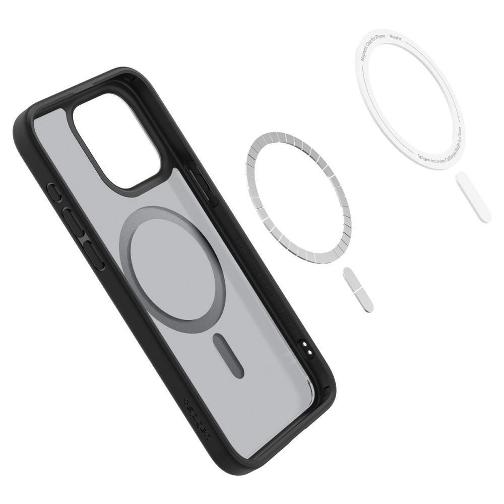 Spigen Ultra Hybrid Mag Case with MagSafe for iPhone 15 Pro - Clear Blackeng