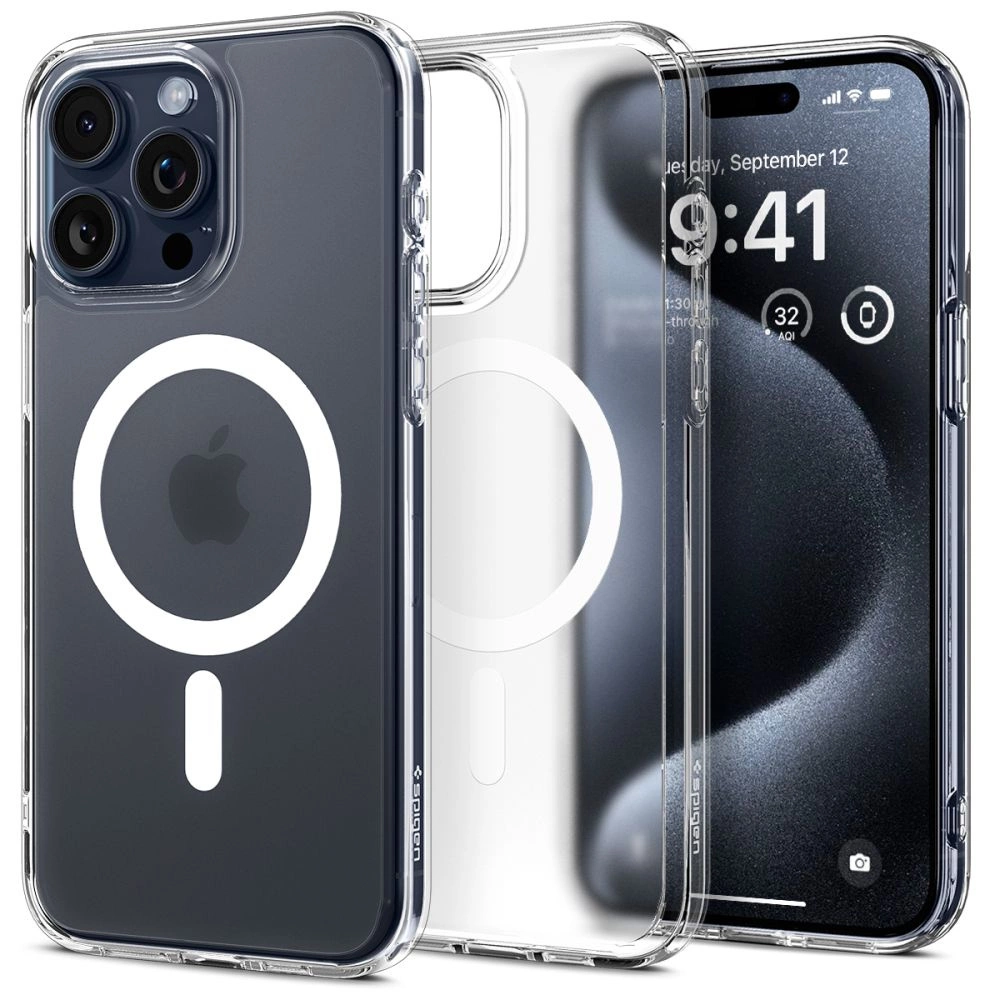 Spigen Ultra Hybrid Mag Case with MagSafe for iPhone 15 Pro - Clear Matteeng