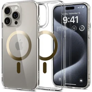 Spigen Ultra Hybrid Mag Case with MagSafe for iPhone 15 Pro - Goldeng