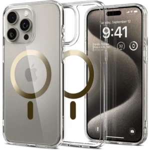 Spigen Ultra Hybrid Mag Case with MagSafe for iPhone 15 Pro Max - Goldeng