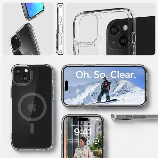 Spigen Ultra Hybrid MagSafe case for iPhone 15 Plus - graphiteeng