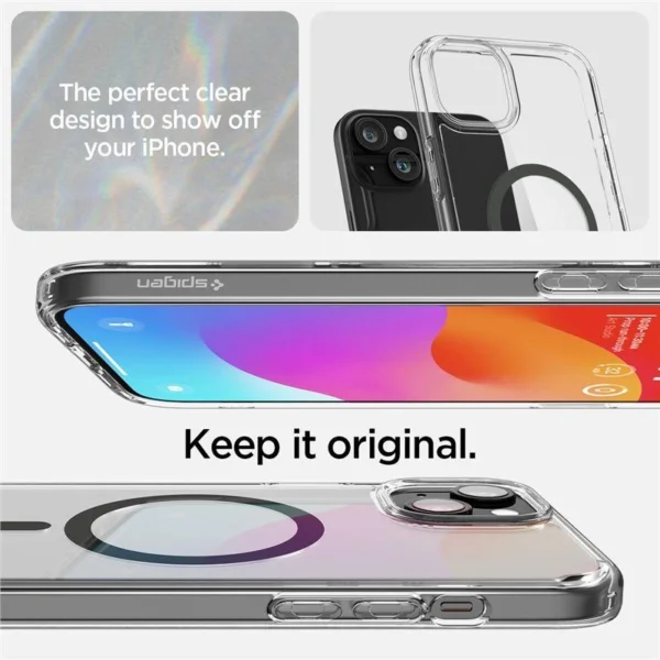 Spigen Ultra Hybrid MagSafe case for iPhone 15 Plus - graphiteeng