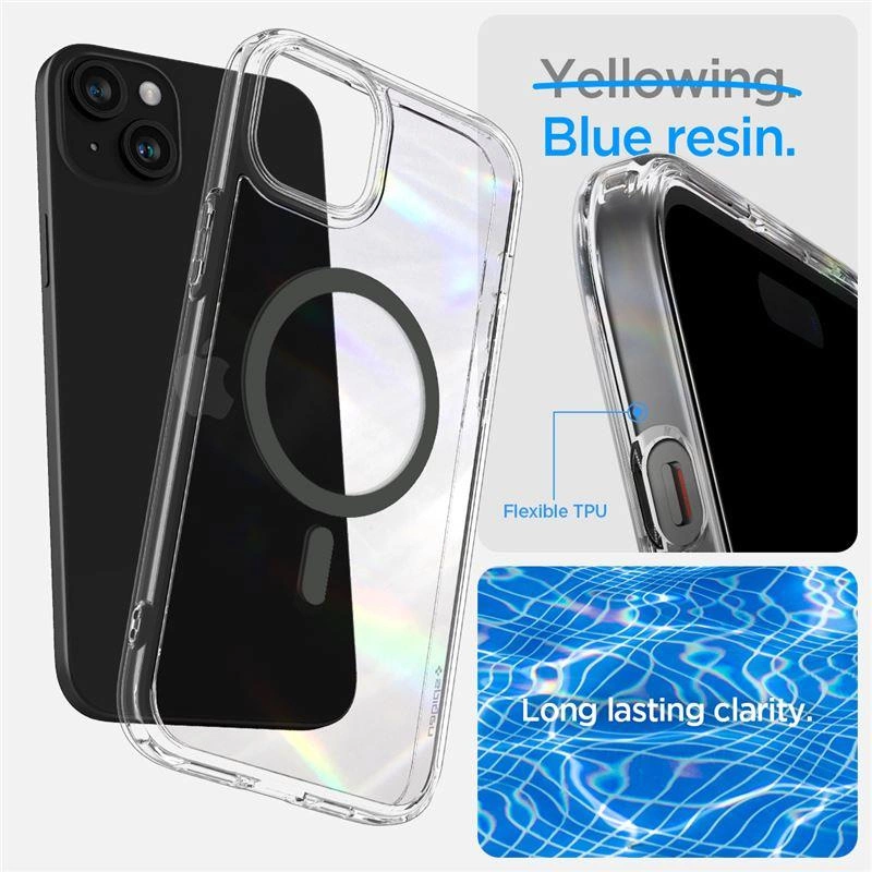 Spigen Ultra Hybrid MagSafe case for iPhone 15 Plus - graphiteeng