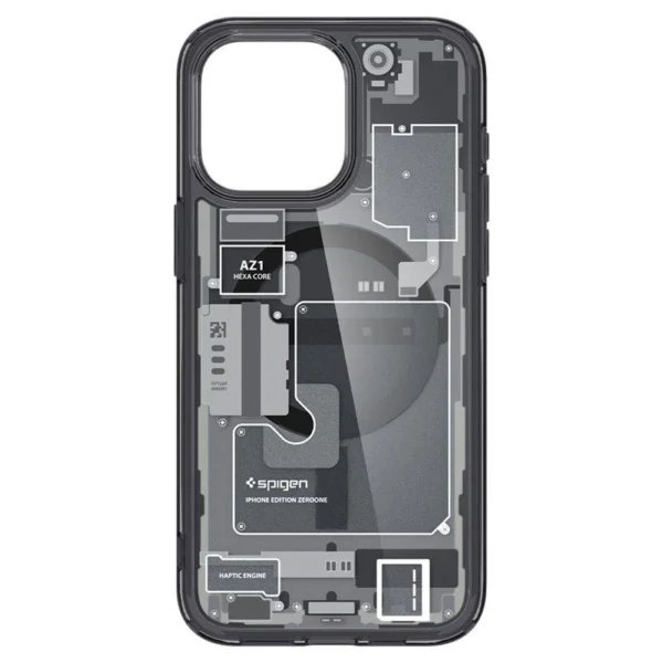 Spigen Ultra Hybrid Mag Case with MagSafe for iPhone 15 Pro - Dark Gray (Zero One Pattern)eng
