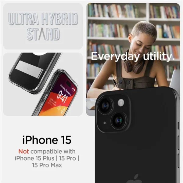 Spigen Ultra Hybrid S MagSafe, crystal clear - iPhone 15eng