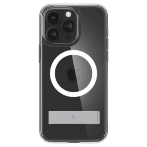 Spigen Ultra Hybrid S MagSafe Case with Stand for iPhone 15 Pro - Transparenteng