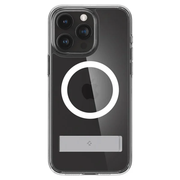 Spigen Ultra Hybrid S MagSafe Case with Stand for iPhone 15 Pro - Transparenteng