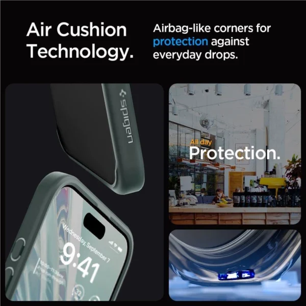 Spigen Ultra Hybrid iPhone 15 Pro Max Case - Dark Greeneng