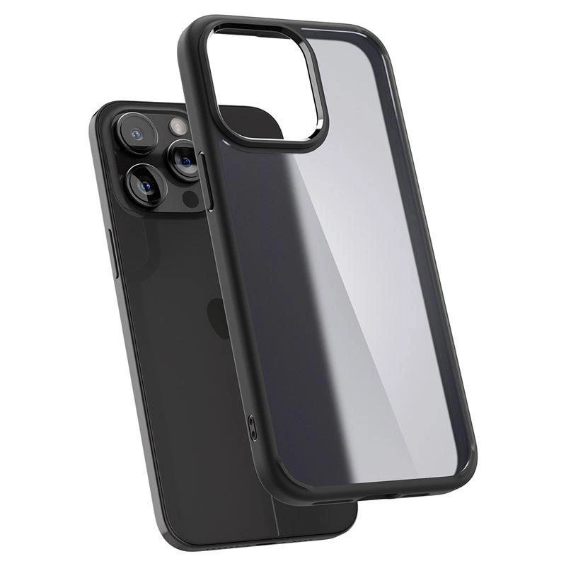 Spigen Ultra Hybrid iPhone 15 Pro Max Case - Clear Blackeng