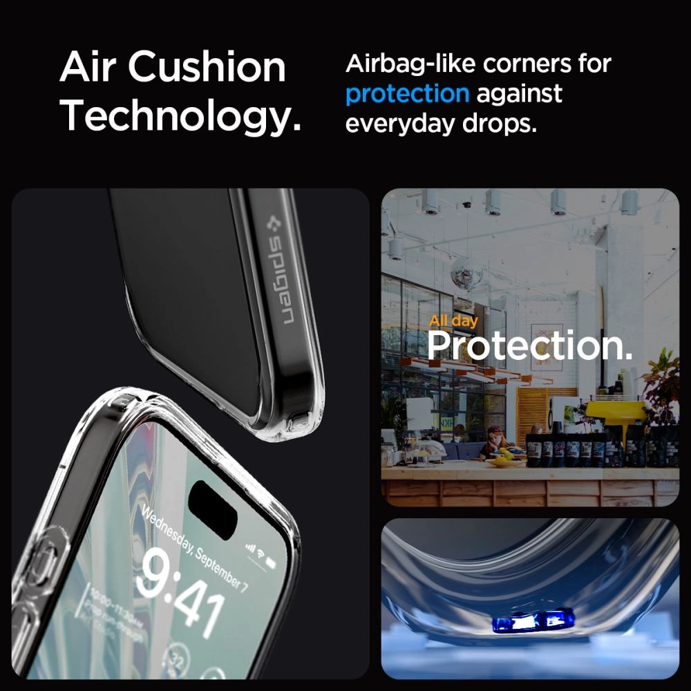 Spigen Ultra Hybrid iPhone 15 Pro Case - Clear Matteeng