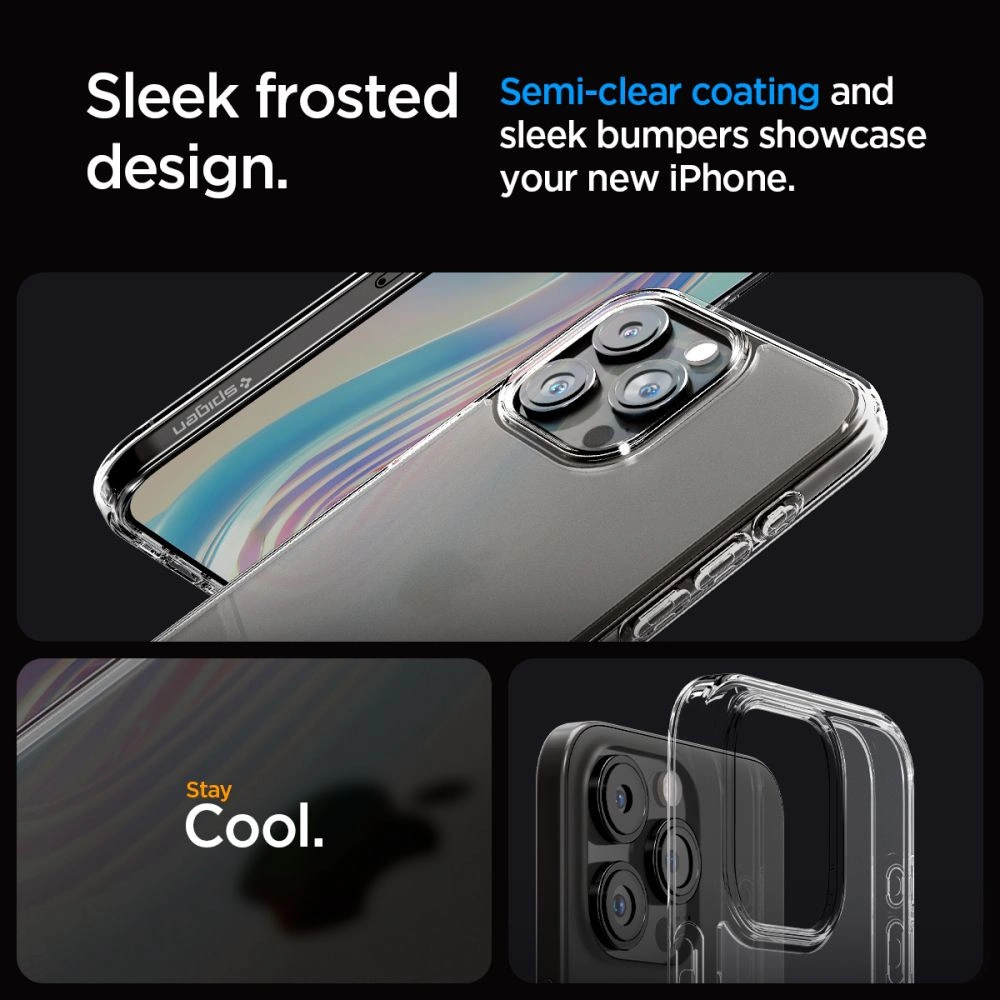 Spigen Ultra Hybrid iPhone 15 Pro Case - Clear Matteeng
